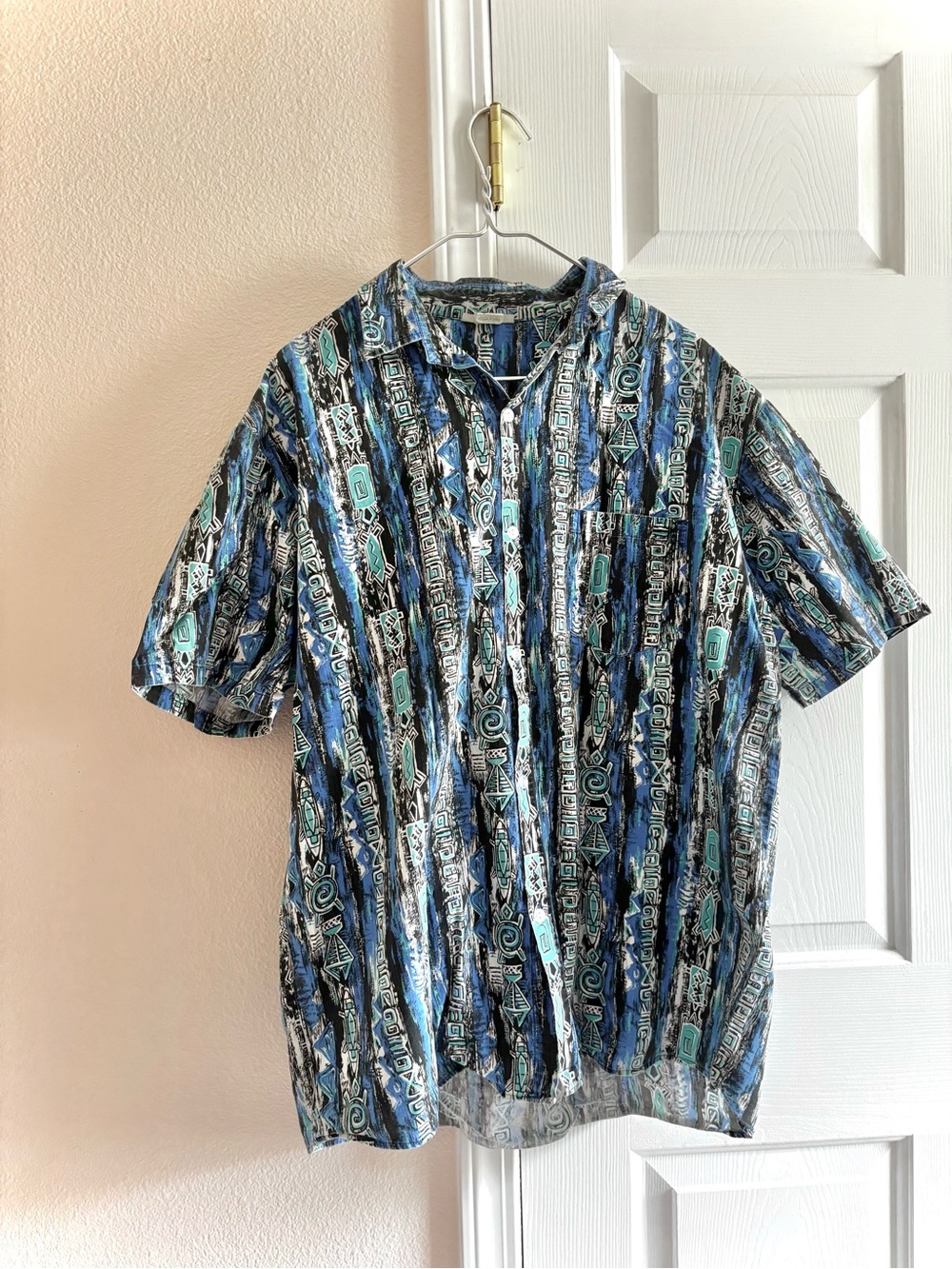 Vintage Made in Hawaii USA Hawaiian Button Up Shirt Mens Beach Turtle  L
